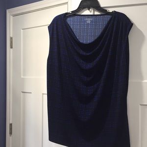 22/24 Lane Bryant cowl neck, wide shoulder blouse.